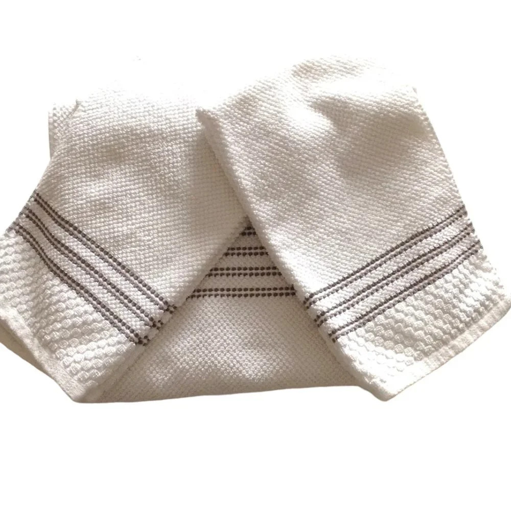 Soho Living White Bath Hand Towels Matching Set Bathroom Accessories Home Decor